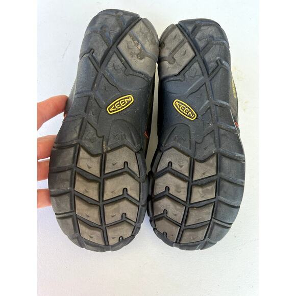 Keen Hiking, shoes with elastic ties, orange & brown, Youth size 5 - Picture 5 of 6